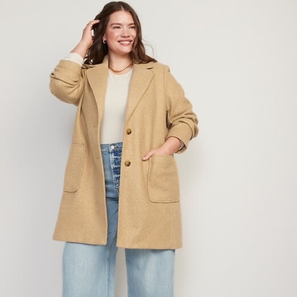 Women's Tan Coat - Picture 7 of 7